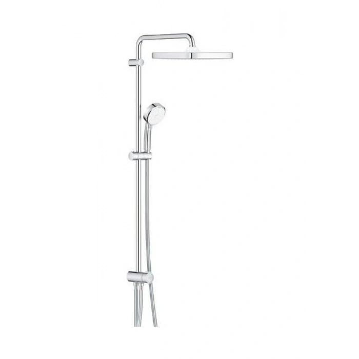 Grohe Tempesta System 250 Kare Duvara Monte Duş Sistemi, Yön Değiştiricili, Krom-Beyaz 26694000