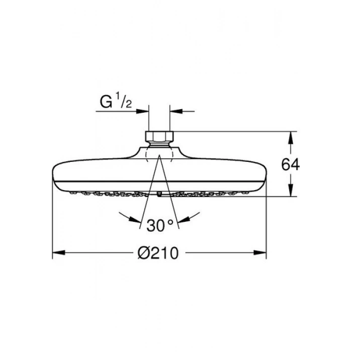 Grohe Tepe Duşu New Tempesta 21 Cm Krom - 26410000