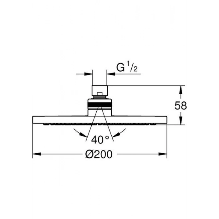 Grohe Tepe Duşu New Tempesta Krom 20 cm 27541001