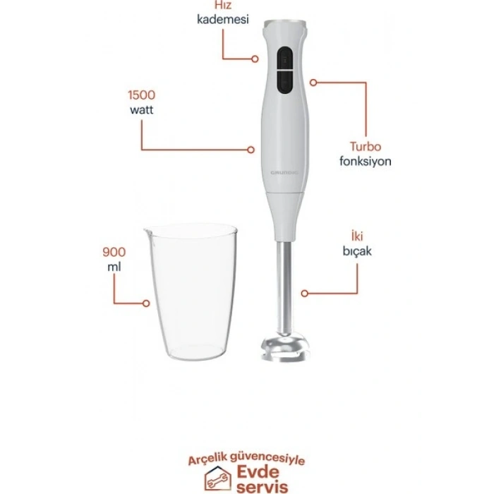 Grundig HB 4410 1500 W El Blender Seti