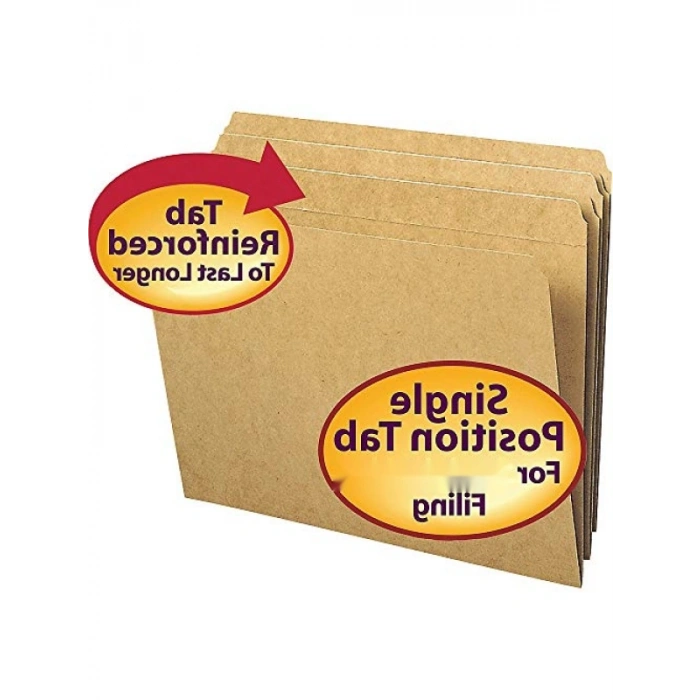 Güçlendirilmiş Düz Kesim Tab Dosya Klasörü - 100 Adet