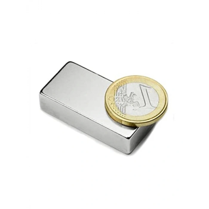Güçlü Çekim Kapasitesine Sahip Neodyum Mıknatıs, 40x20x10 mm