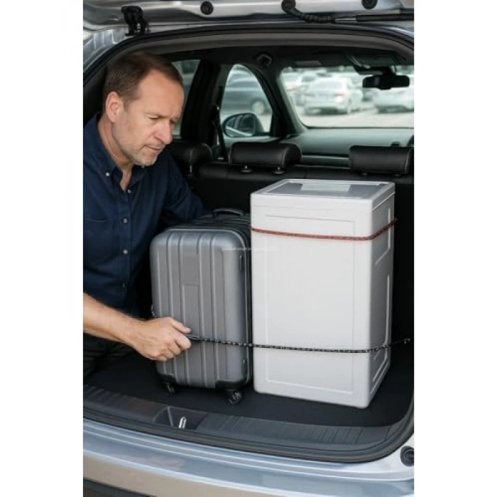 Güçlü Çekişe Sahip Bagaj Lastiği - 10 mm Kalınlık, Kırmızı