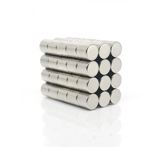 Güçlü Neodyum Mıknatıs Silindir 10x10 mm - 10 ADET