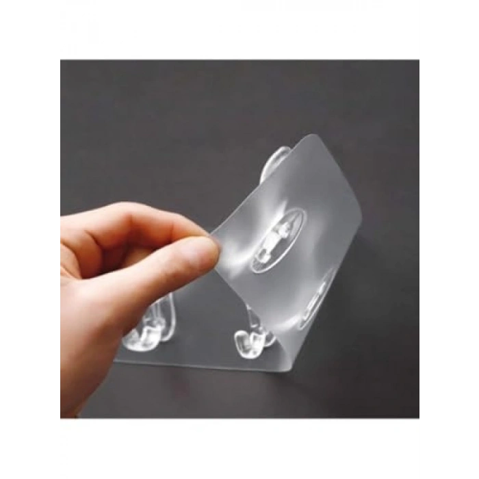 Güçlü Yapışkanlı Şeffaf Duvar Askısı, 6lı Set