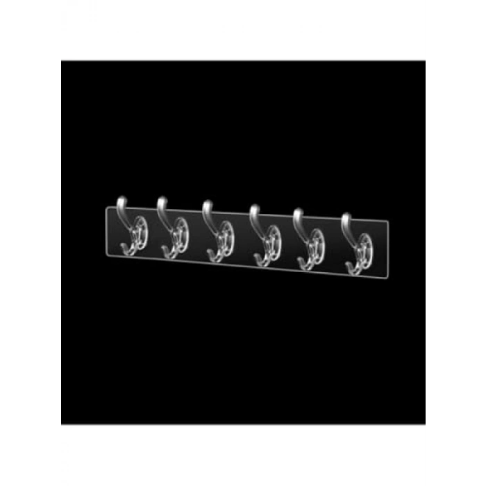 Güçlü Yapışkanlı Şeffaf Duvar Askısı, 6lı Set