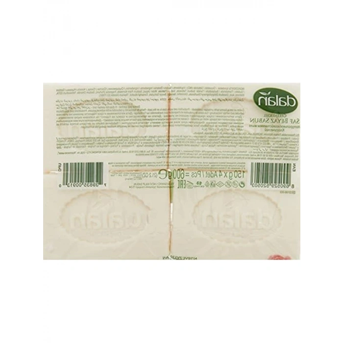 Gül Özlü Geleneksel Beyaz Banyo Sabunu 150g x 4