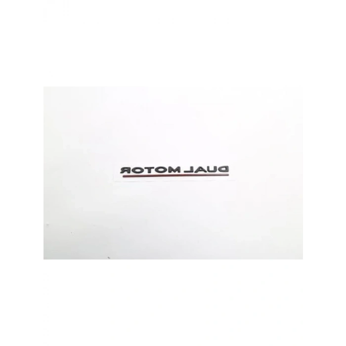 Gümüş Arka Dual Motor Yazısı - Tesla Juniper ve Model Y Uyumlu