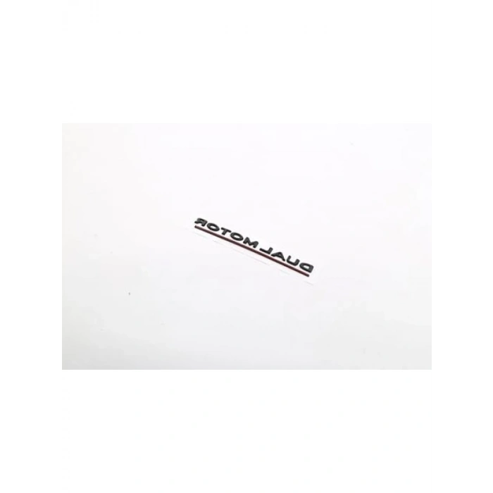 Gümüş Arka Dual Motor Yazısı - Tesla Juniper ve Model Y Uyumlu