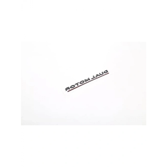 Gümüş Arka Dual Motor Yazısı - Tesla Juniper ve Model Y Uyumlu