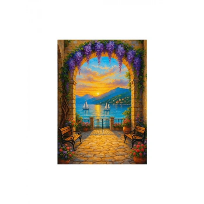 Günbatımına Açılan Geçit Temalı 1000 Parça Puzzle Seti