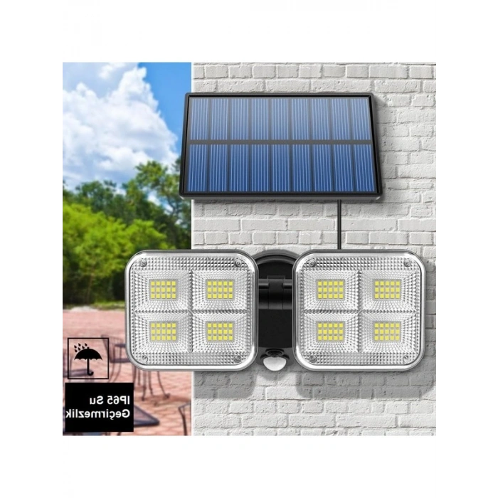 Güneş Enerjili 120 LED Aydınlatma, 20W Güç ile