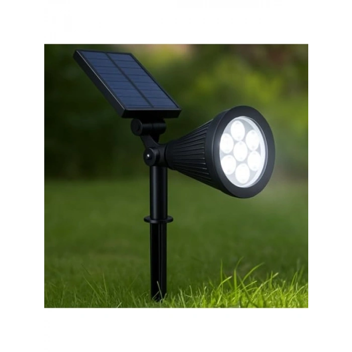 Güneş Enerjili 7W LED Bahçe Aydınlatma Lambası