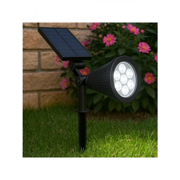 Güneş Enerjili 7W LED Bahçe Aydınlatma Lambası