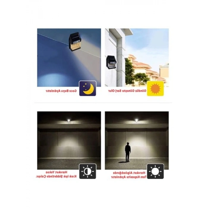 Güneş Enerjili Dış Mekan Aydınlatması, 3 Modlu Sensör