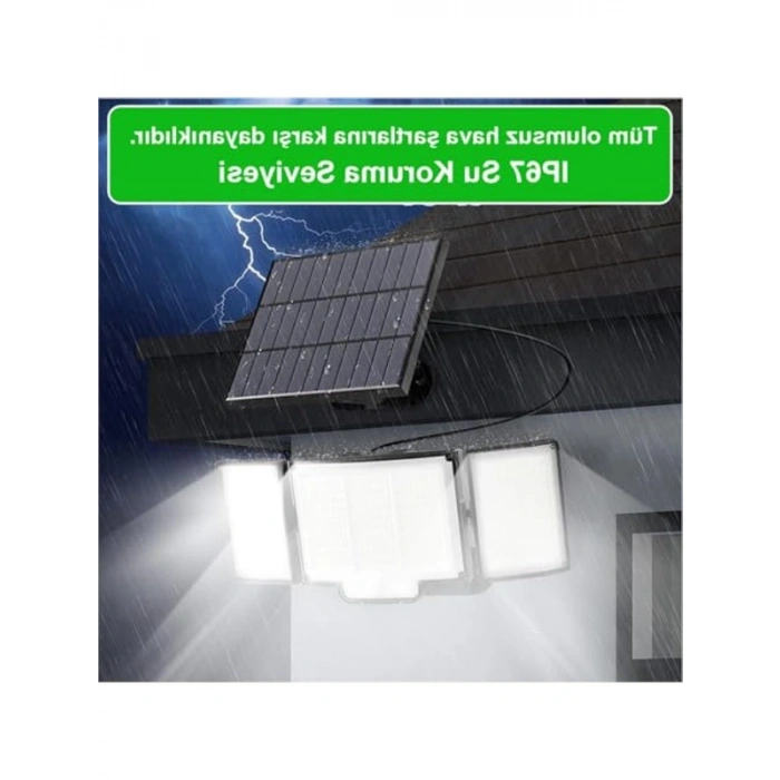 Güneş Enerjili Hareket Sensörlü Aydınlatma, 348 LED