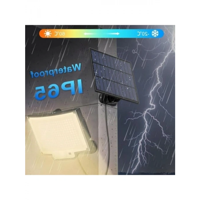 Güneş Enerjili Hareket Sensörlü LED Aydınlatma (228 Boncuk)