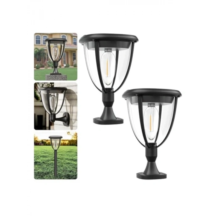 Güneş Enerjili LED Aydınlatma - 2 Adet