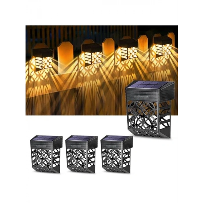 Güneş Enerjili LED Aydınlatma, 4 Adet ile Bahçe ve Çit Işıklandırması
