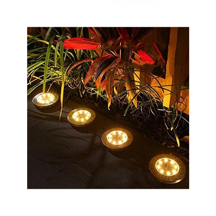 Güneş Enerjili Ledli Bahçe Aydınlatma, 3 W Gün Işığı, 2 Adet Set
