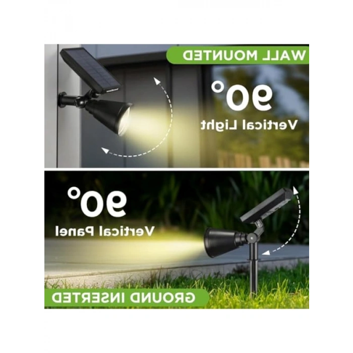 Güneş Enerjili RGB Spot Bahçe Aydınlatması - 18 LED
