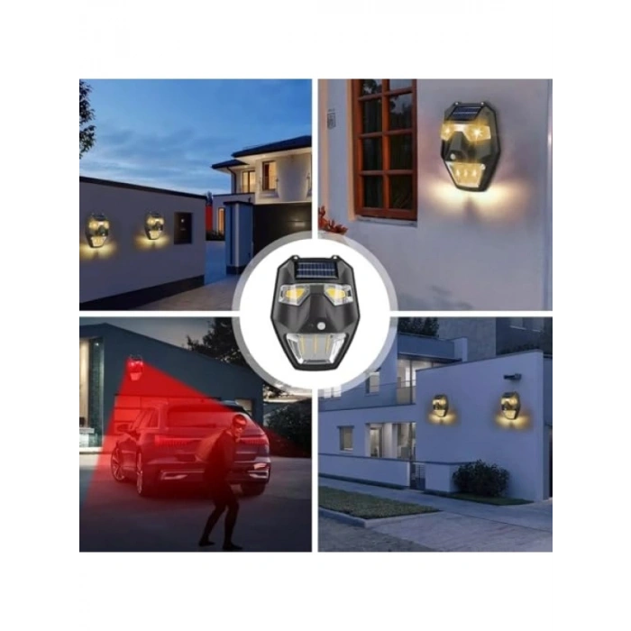 Güneş Enerjili Yüz Görünümlü Led Aydınlatma - IP65 Su Geçirmez