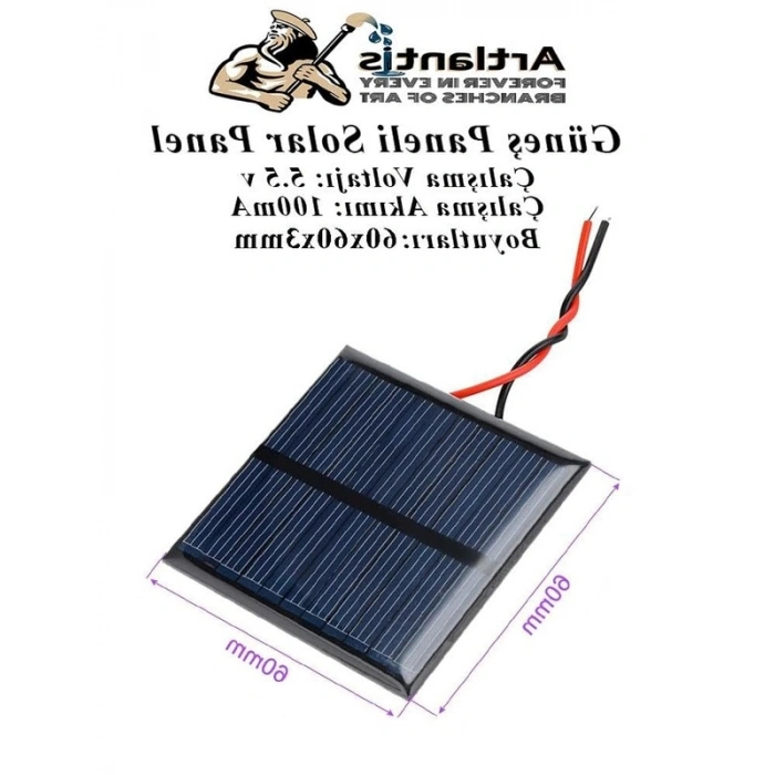 Güneş Enerjisi Deney Seti: 6x6 cm Solar Panel ile 60x60 mm