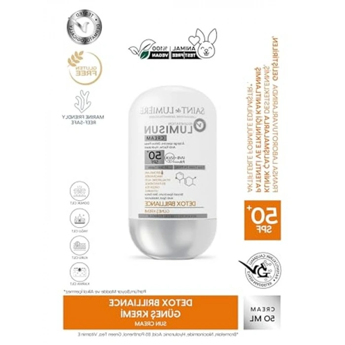 Güneş Kremi SPF 50+, Bromelain ve E Vitamini İçerir, 50 ml