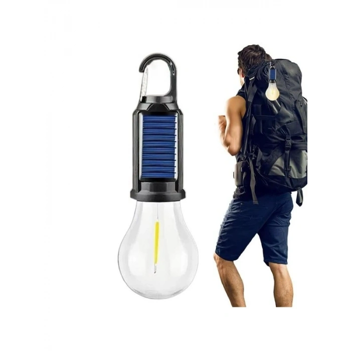 Güneş Panelli Enerjili Kamp Lambası, Powerbank Özellikli