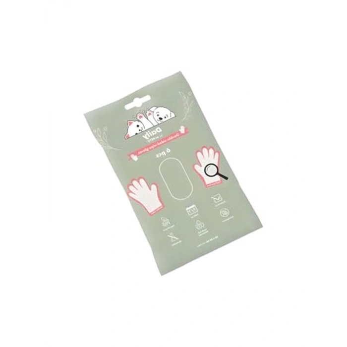 Günlük Temizleme Eldiveni, Çift Taraflı, 6lı