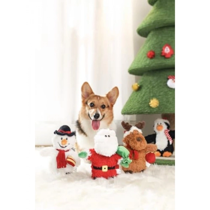 Güvenli ve Toksik Olmayan Köpek Oyuncağı, Christmas Santa