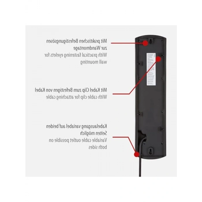 Güvenlik Anahtarlı 10 Soketli Güç Şeridi