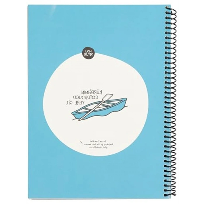 Hafif Kağıt Stickerli Defter - 80 Yaprak, 18.5x25 cm