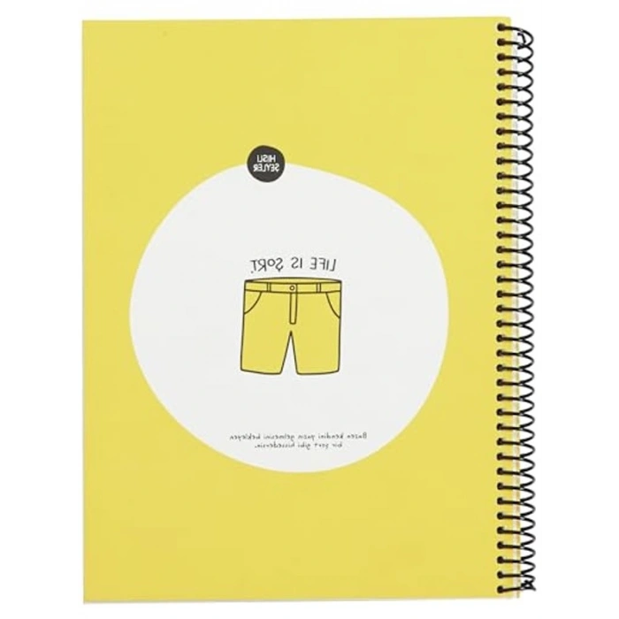 Hafif Kağıt Stickerli Defter, 80 Yaprak Kareli, 18.5x25cm