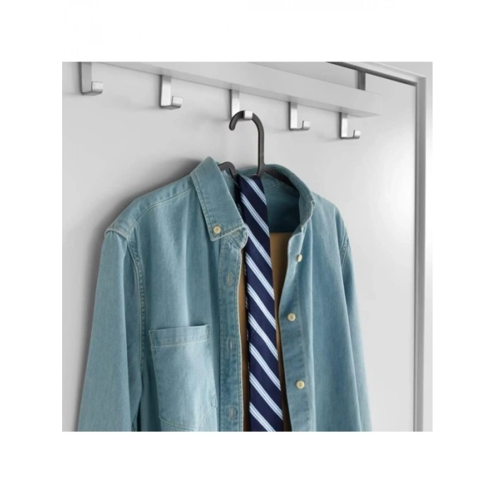 Hafif Plastik Elbise Askısı Seti - 30lu Siyah Set, 39 cm