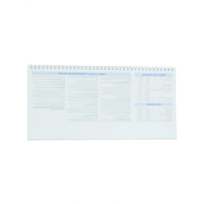 Haftalık Masa Ajandası, Çizgi - 16x33,5 cm