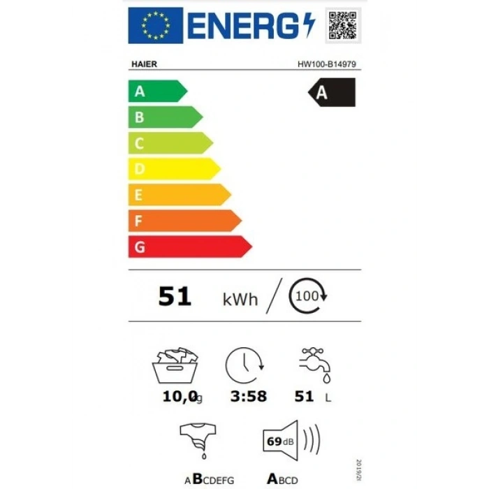 Haier HW100-B14979-S 10 kg 1400 Devir Çamaşır Makinesi
