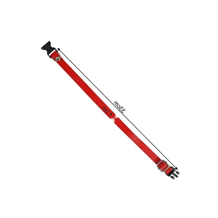 Hakiki Deri Kedi ve Köpek Tasması - Kırmızı