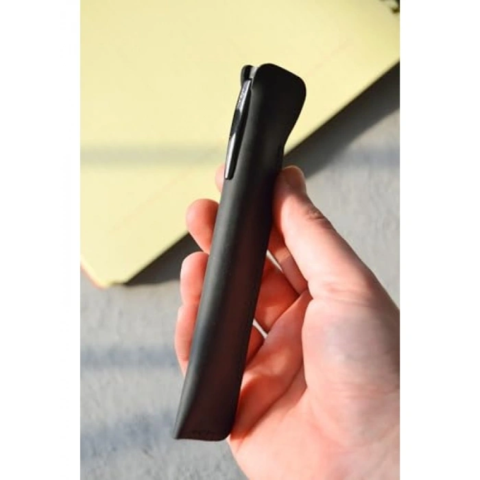 Hakiki Deri Minimal Kalemlik - Siyah