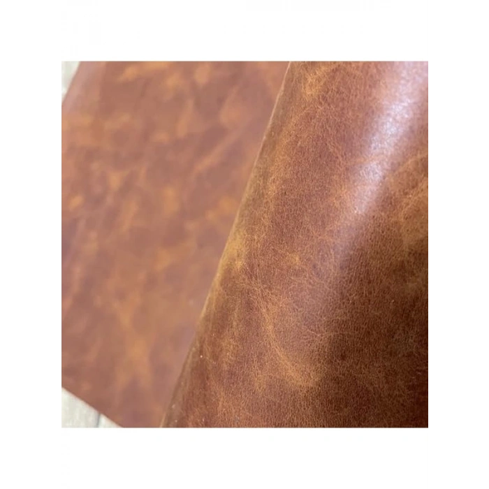 Hakiki Deri Parçası - Taba Renk, 40x25 cm, DIY Projeleri İçin