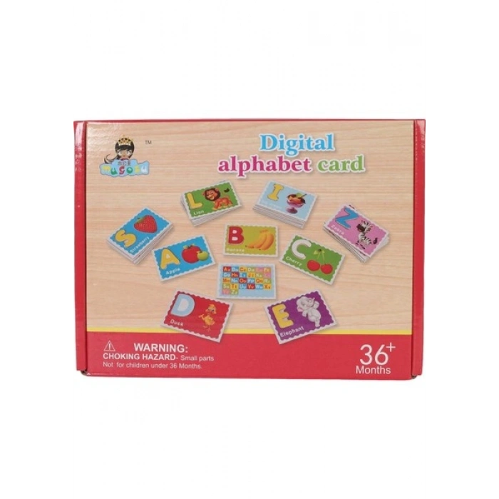 Hamaha Ahşap Ingilizce Alfabe Kartları – 26 Parça Flash Cards (A-Z), Okul Öncesi 3+ Yaş
