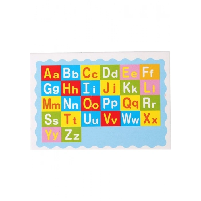 Hamaha Ahşap Ingilizce Alfabe Kartları – 26 Parça Flash Cards (A-Z), Okul Öncesi 3+ Yaş