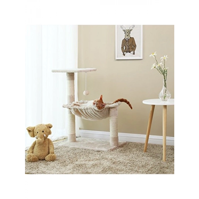 Hamaklı Kediler İçin Tırmanma Ağacı, 70 cm Yükseklik
