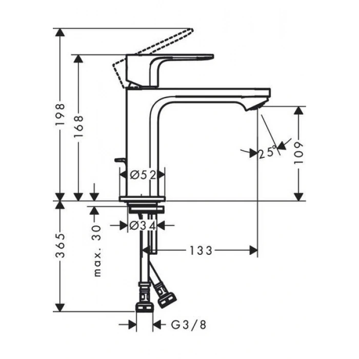 Hansgrohe Rebris E Lavabo Bataryası-72557000