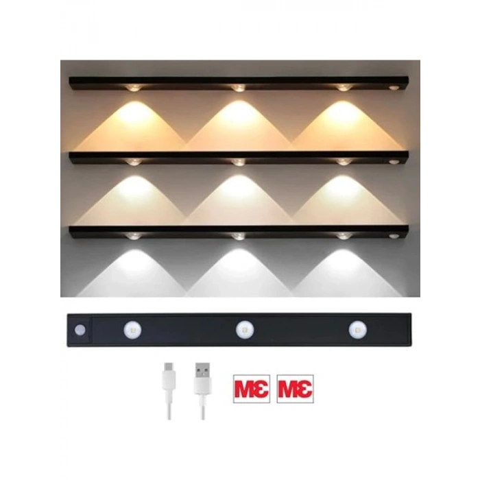 Hareket Sensörlü Ledli Gece Lambası, 3000K-6000K Ayarlanabilir Işık