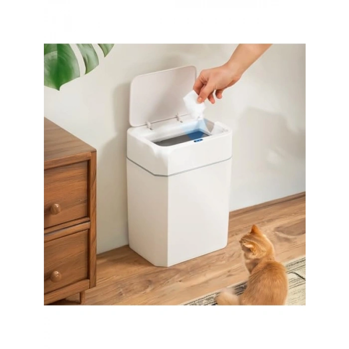 Hareket Sensörlü Sessiz Kapatma Çöp Kutusu - Kapaklı