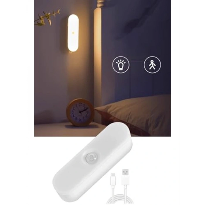 Hareket Sensörlü USB Şarjlı LED Işık, Taşınabilir Lamba