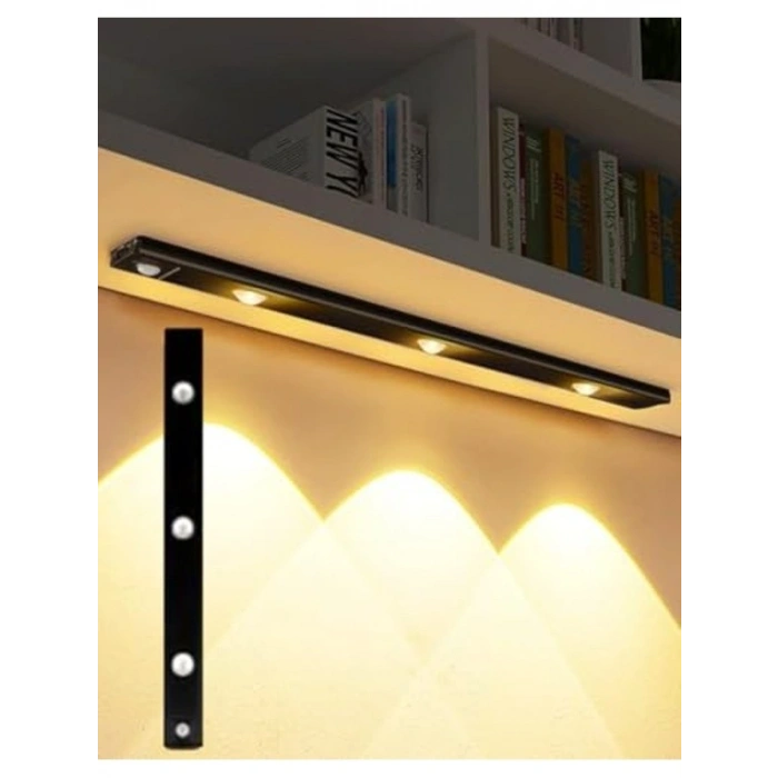 Harekete Duyarlı LED Gece Lambası, 40 cm Uzunluğunda, USB Şarjlı