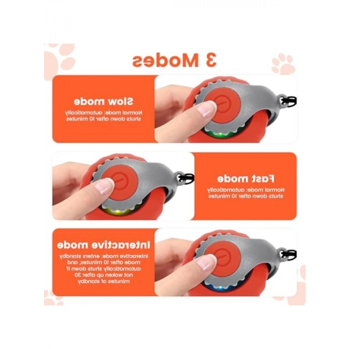 Hareketli Akıllı Kedi Topu, 3 Modlu, USB Şarjlı, 5 cm