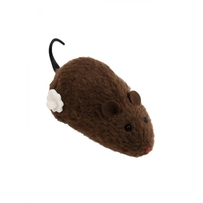 Hareketli Fare Şeklinde Peluş Kedi Oyuncağı, Zihinsel Uyarım İçin